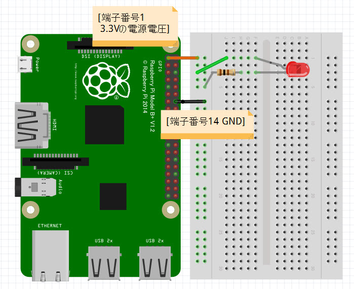 図4.今回作成する電子回路の配線図